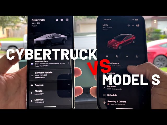 Cybertruck VS Model S Phone App Experience - TESBROS