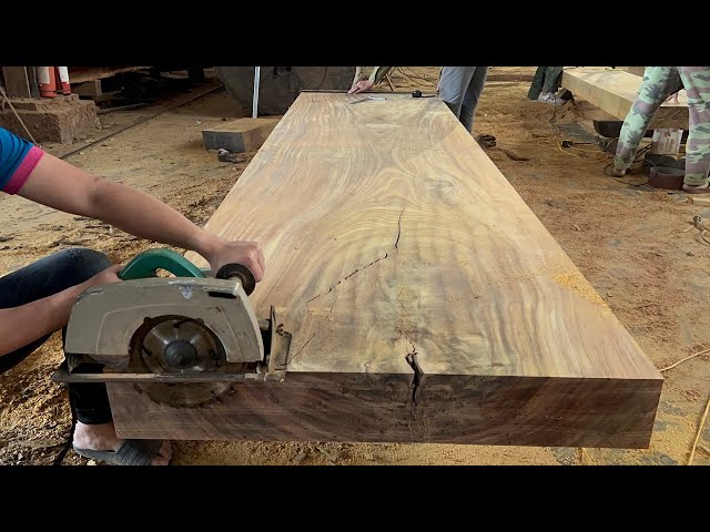 Extremely Simple Woodworking Design Easy // Process Build Set Very  Big Monolithic Sofa in Factory