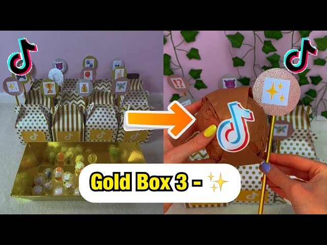 TikTok Mystery GOLD Boxes, Box 3!✨ *asmr* #Shorts