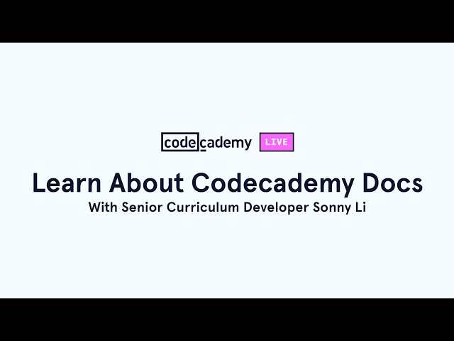 Learn About Codecademy Docs - Part 1