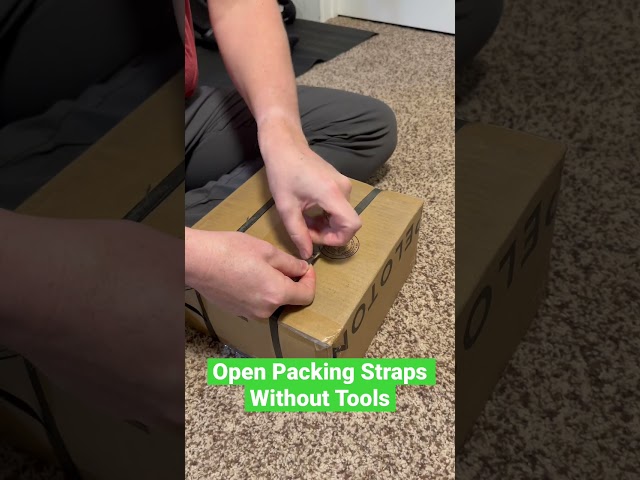 Opening packaging straps without tools #diy #lifehacks