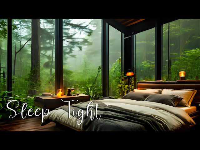 Rainy Day At Cozy Forest Room Ambience ⛈ Soft Rain in Woods for Deep Sleep, Sleep Tight #10