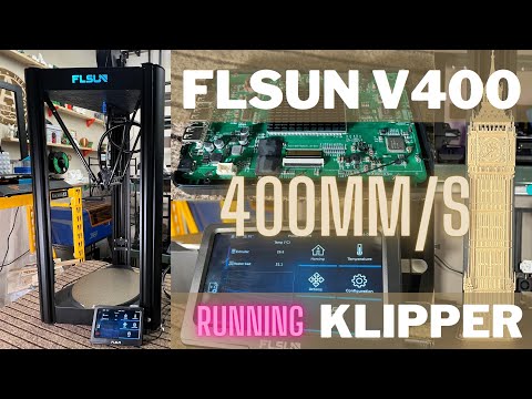 FLSUN V400: Running Klipper firmware, printing at 400mm/s, 8000mm square/s acceleration, 300C nozzle