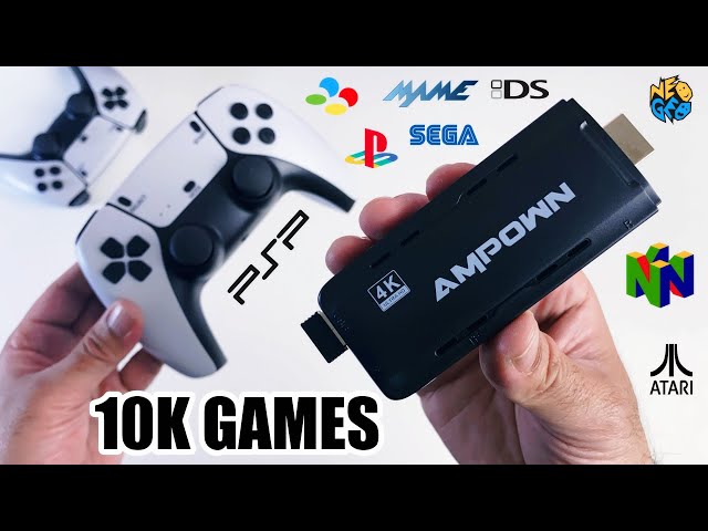 U9 Retro Game Console TV Stick - 10K Games - X2 PS5 Inspired Game Controllers