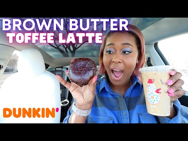 Brown Butter Toffee Latte Taste Test! | Trying Dunkin Donuts NEW Drinks