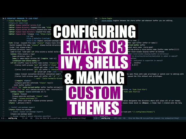Ivy, Shells and Custom Theming - Configuring Emacs 03