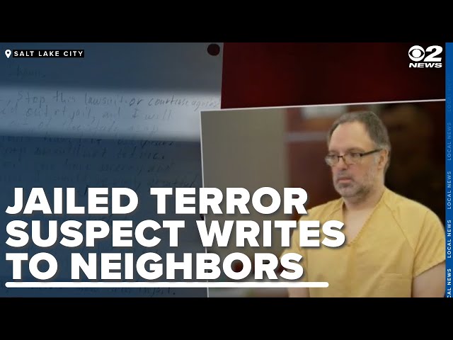 Neighbor receives letter from jailed Salt Lake City terror suspect asking to stop lawsuit