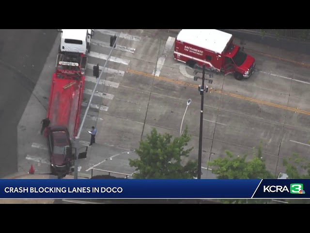 WATCH: LiveCopter 3 shows crash involving ambulance in DOCO
