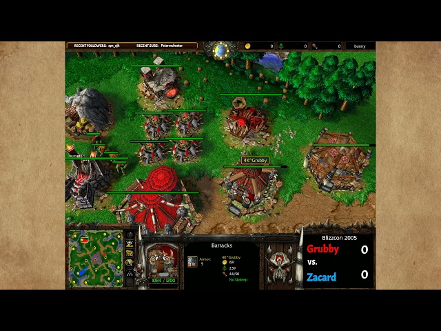Grubby (Orc) vs. Zacard (Orc) on TM (Game 1) - Blizzcon 2005 Grand Final - Warcraft 3