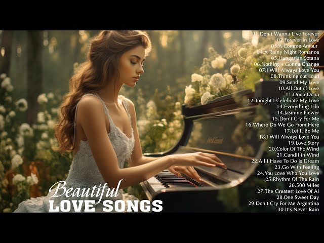 Beautiful Piano Love Songs Ever - Greatest Hits Love Songs Playlist - Relaxing Instrumental Music