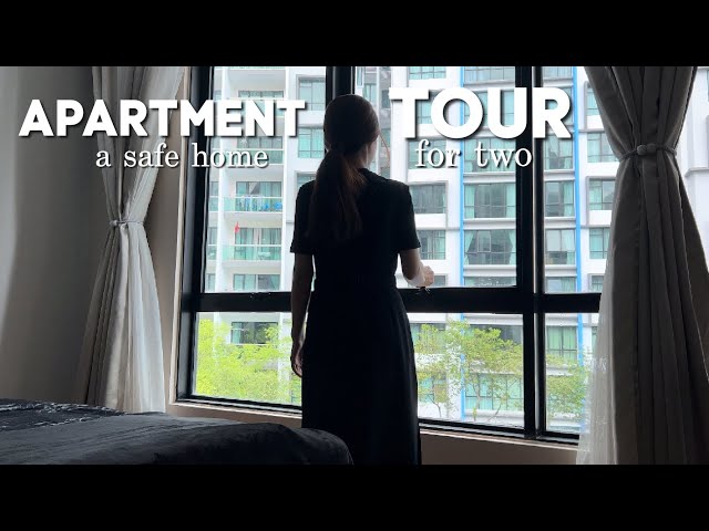 APARTMENT TOUR | we finally found a safe home: cozy minimalist 2 bedrooms apartment with pool view