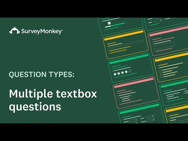 How to create a Multiple Textboxes question with SurveyMonkey