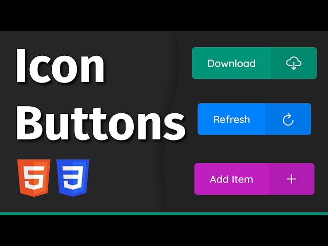 Easily Create Buttons With Icons Using HTML & CSS - Web Development Tutorial