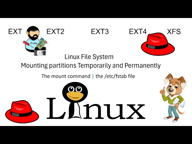 Linux File System EXT3, EXT4, and XFS | Mounting partitions Temporarily and Permanently