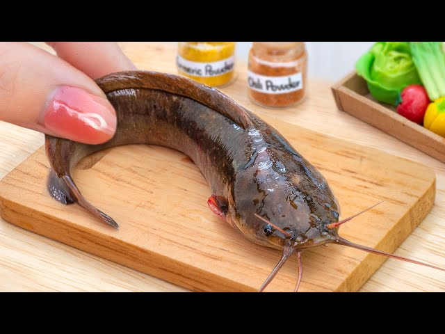 Satisfying Miniature Egg Fishing and Cooking Delicious Catfish Curry - Mini Yummy's Best Recipe