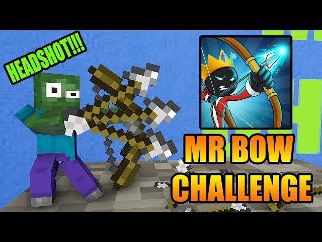 Monster School : MR BOW CHALLENGE - Minecraft Animation