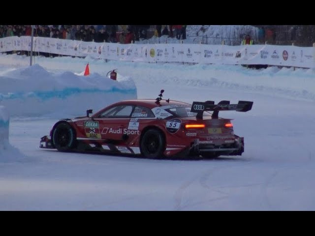 Audi RS5 DTM DRIVING IN THE SNOW ... AND GETTING STUCK!