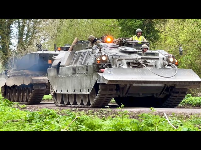 BROKEN British Army vehicles being recovered! (Challenger 2, Warrior, Bulldog)