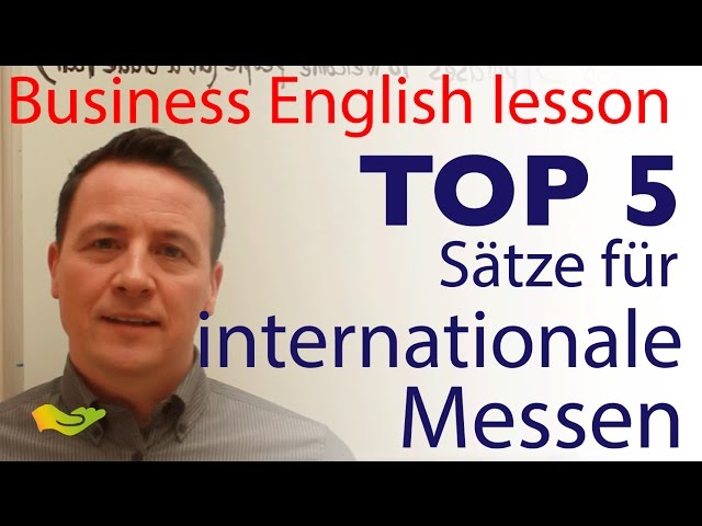 English lesson: Top 5 phrases for Trade Fairs