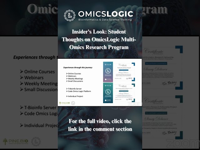 Insider's Look: Student Feedback on OmicsLogic #Multi-Omics #Research Program #bioinformatics