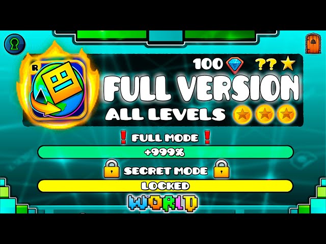 All Geometry Dash World Levels in "FULL VERSION" (ALL COINS) [100%] !!!