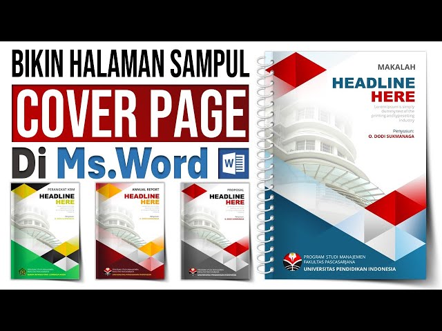 Membuat Halaman Sampul di Ms Word | Design Cover Page