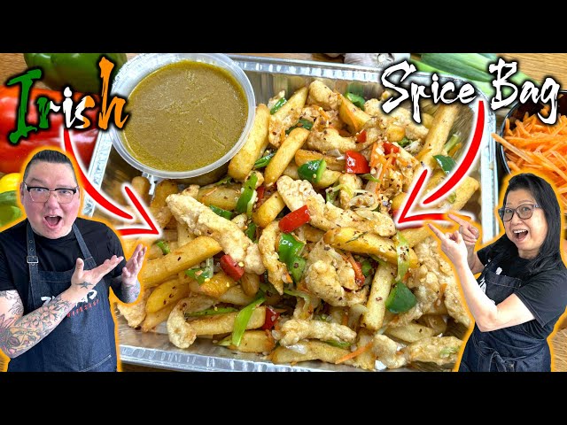 How CHINESE CHEFS Cook an IRISH SPICE BAG 🔥🌶️☘️Mum and Son Professional Chefs Cook