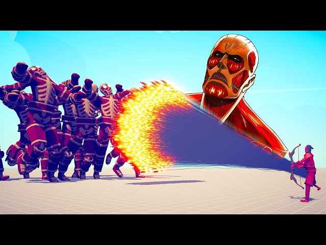 COLOSSAL TITANS ARMY vs RANGED UNITS + GODS - Totally Accurate Battle Simulator TABS