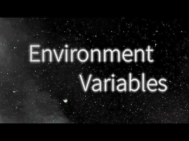 What are Environment Variables, and how do I use them? (get,set)