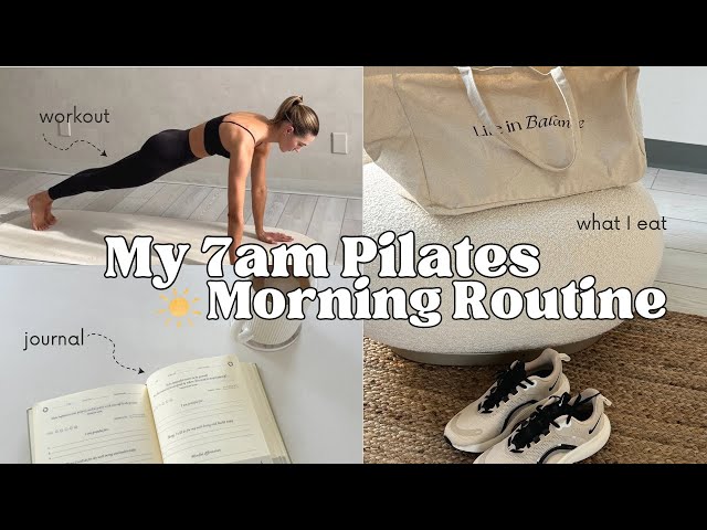 My 7am Pilates Morning Routine! | My Workout & What I Eat | Sanne Vloet