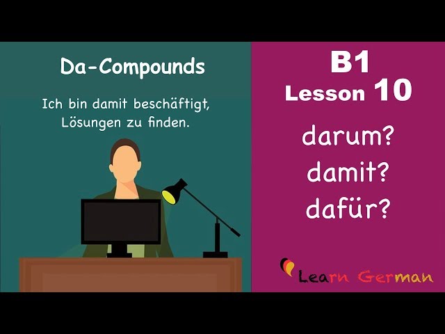B1 Lesson 10 | Da-Komposita | Da-Compounds | Learn German Intermediate
