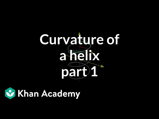 Curvature of a helix, part 1