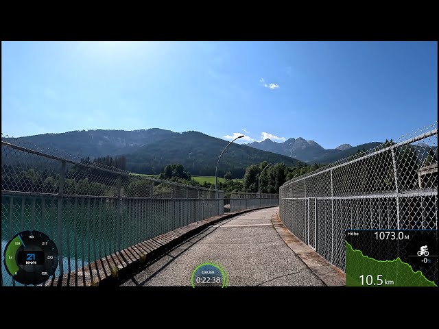 55 minute Indoor Cycling Workout Hotel Brückele to Bruneck Dolomites Garmin 4K Video