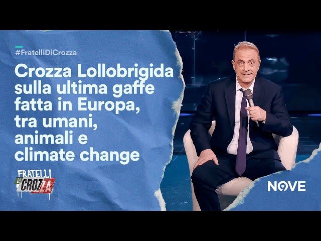 Crozza Lollobrigida sulla ultima gaffe fatta in Europa, tra umani, animali e climate change