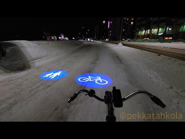 Projected traffic signs bicycle live stream