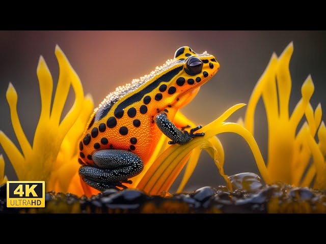 Experience the Magic of Colorful Frogs in This Stunning 4K UHD Video with Relaxing Music