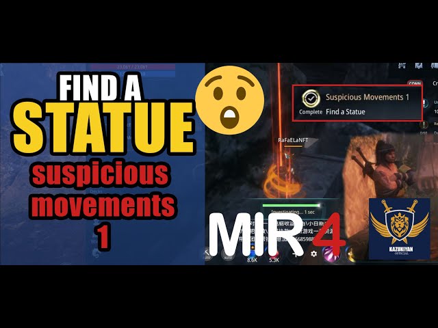 Find A Statue "Suspicious Movements 1" Guide | MIR4 Request Walkthrough #MIR4 Taoist Class