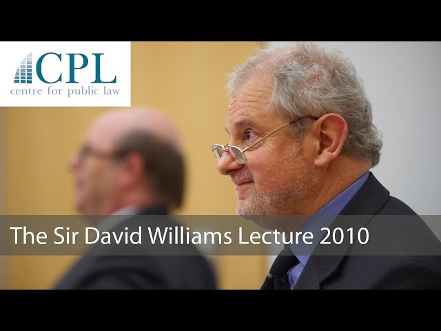 'A View from the Bar': The 2010 Sir David Williams Lecture - Michael Beloff QC
