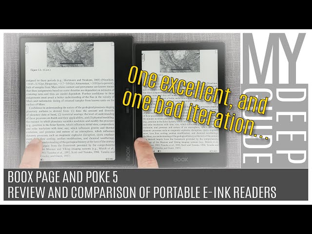 Boox Page and Poke 5 - Review and Comparison of Android 11 Portable e-Ink eReaders