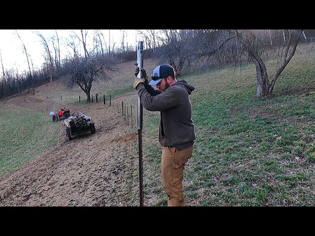 Building a Barbed Wire Fence By Hand! Tips and Tricks!