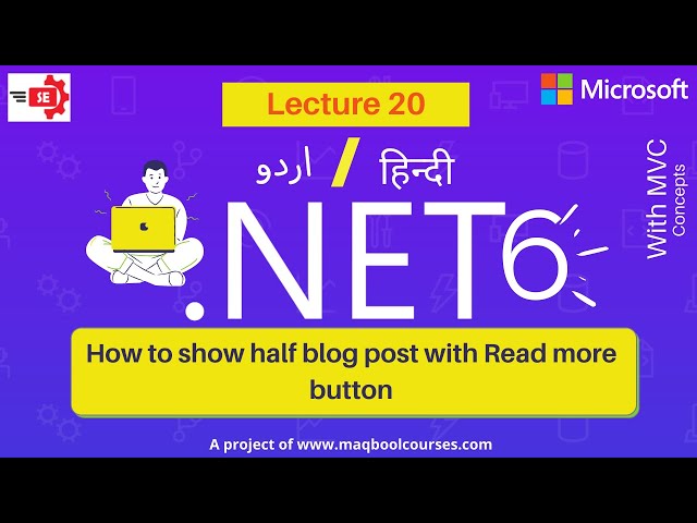 How to show half blog post with Read more button Lecture 20