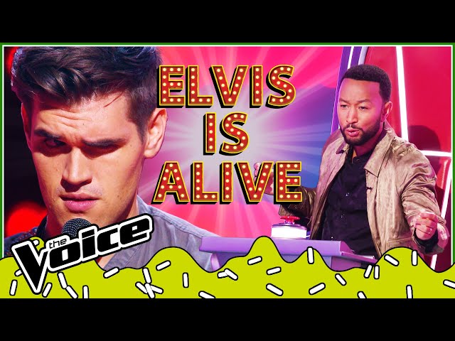 The best ELVIS PRESLEY covers in the Blind Auditions of The Voice | Top 10