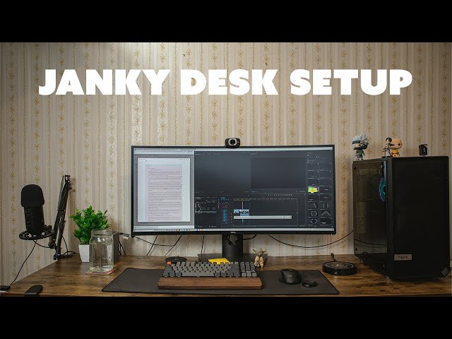 My Janky but Functional Desk Setup