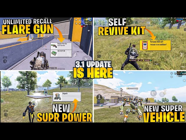 3.2 Update Is Here | Unlimited Recall Flare Gun | Self Review Kit | New Flying Power | Pubg Mobile