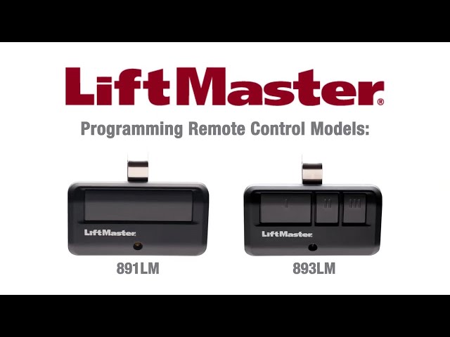 How to Program LiftMaster's 891LM and 893LM Remote Controls to a Garage Door Opener