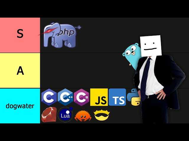 Yet Another ULTIMATE Programming Languages Tier List (2024)