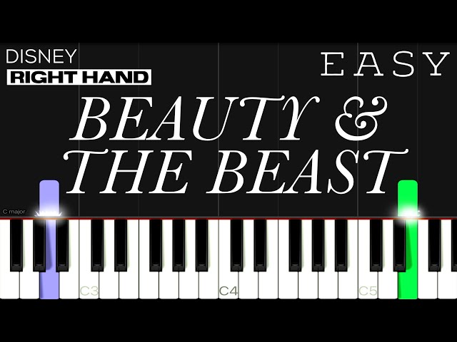 Disney - Beauty & The Beast | RIGHT HAND | EASY Piano Tutorial