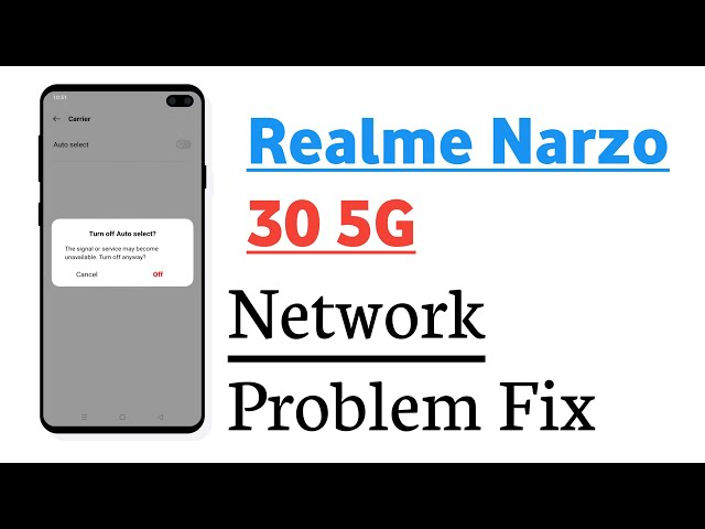 Realme Narzo 30 5G Network Setting And Network Problem Solve