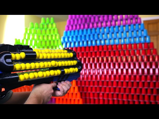 Nerf Blaster Vs 10,000 Cups