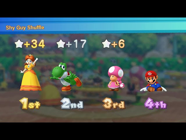Mario Party 10 - Daisy vs Mario vs Yoshi vs Toadette - Whimsical Waters
